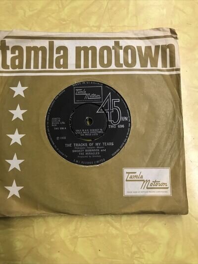 smokey robinson & the miracles TRACKS OF MY TEARS / DO THE JERK VG MOTOWN VINYL