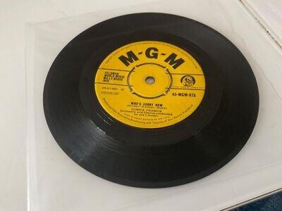 Connie Francis - Who’s Sorry Now 7” Vinyl M-G-M Record 45-MGM-975 Released 1957