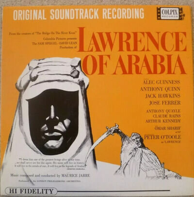 LAWRENCE OF ARABIA Movie Soundtrack Lp UK 1st Press [Ex/+Ex-]