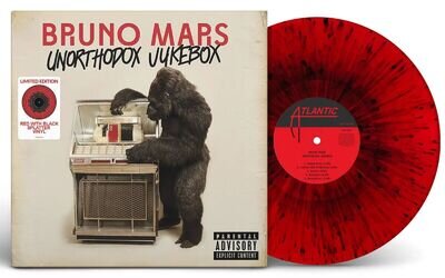 BRUNO MARS LP Unorthodox Jukebox RED and BLACK SPLATTER VINYL Mails same Day