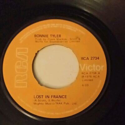 BONNIE TYLER " LOST IN FRANCE "Or.UK RCA VG+ .. Jukebox ready