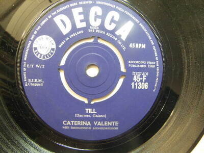 Caterina Valente – Till 1960 7” Decca F 11306