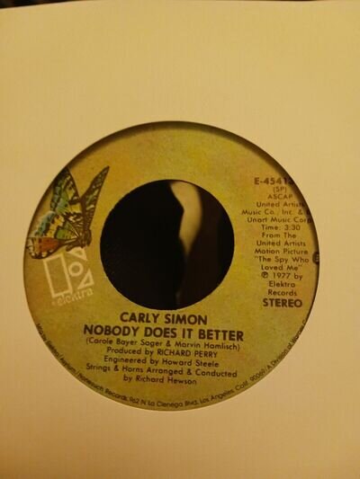 CARLY SIMON- NOBODY DOES IT BETTER VINYL 7" 45RPM p