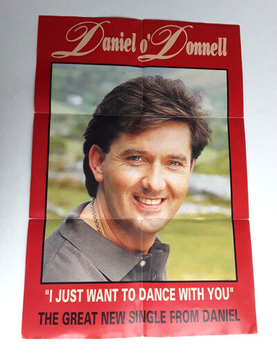 DANIEL O'DONNELL I Just Want To Dance With POSTER 7" (1992) Rare Poster Sleeve