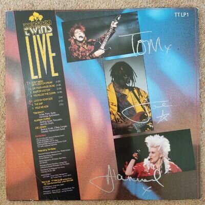 Signed Very RARE Thompson twins live fan club ltd edition LP UK 1986 Vinyl EX