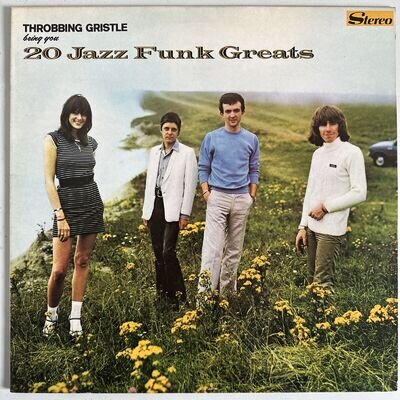 THROBBING GRISTLE 20 JAZZ FUNK GREATS VINYL LP UK 1979 1ST PRESS + POSTER