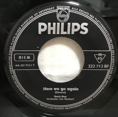 DORIS DAY - Here We Go Again .. 1960 German Philips 45rpm Single