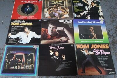 9 X Job Lot Bundle of TOM JONES Music 12' Vinyl Records - I50