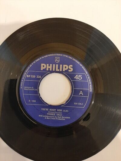 FRANKIE VALLI - ‘YOU’RE READY NOW’. PHILLIPS. NICE COPY. NORTHERN CLASSIC 45