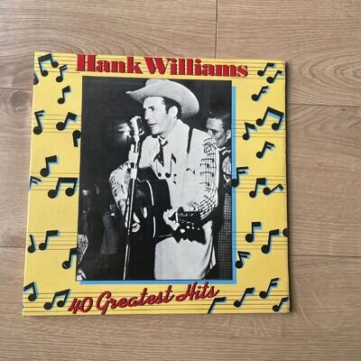 Hank Williams - 40 Greatest Hits. 2xLP in NM condition. Every Hank song you need