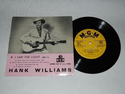 Hank Williams - I saw the light No.1 EP (1956 UK MGM 7") VG condition