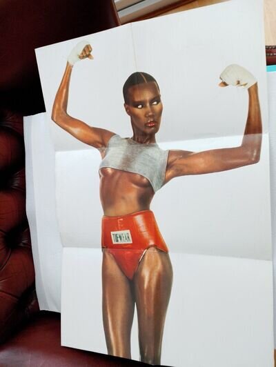 GRACE JONES PULL OUT POSTER SLEEVE 7 IN "PULL UP TO THE BUMPER" EX/MINT UK 1ST P