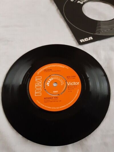 Nilsson - Without You 7" Vinyl Record . Maxi Million Series 1976. Near Mint