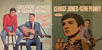 NICE LOT OF 2 GEORGE JONES & GENE PITNEY USA 12" VINYL ALBUMS  VG+/VG+ SEE SCAN