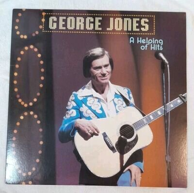 GEORGE JONES - A Helping Of Hits - Excellent Condition (1982 LP) CBS Records