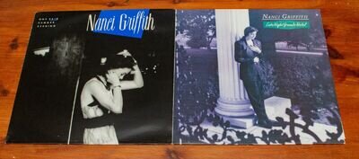 2x Nanci Griffith vinyl / LPs: One Fair Summer Evening / Late Night Grande Hotel