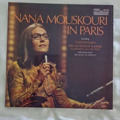 NANA MOUSKOURI "IN PARIS" VINYL LP Sung In French CONTOUR 6870 609