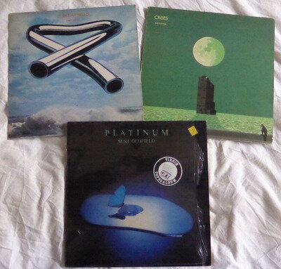 LOT : 3 x MIKE OLDFIELD LPS - TUBULAR BELLS / CRISES / PLATINUM