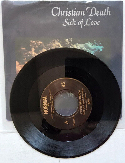 Christian Death Sick Of Love 1987 Goth rock single 7" vinyl record in pic sleeve