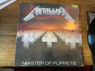 METALLICA MASTER OF PUPPETS VERTIGO RECORDS ORIGINAL 1989 VINYL WITH INNER COVER