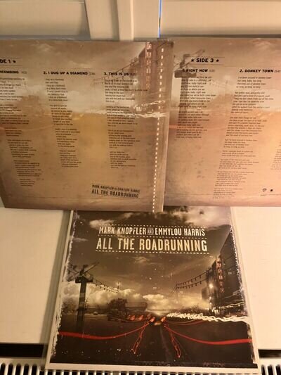 MARK KNOPFLER AND EMMYLOU HARRIS- ALL THE ROAD RUNNING 2xLP NEAR MINT