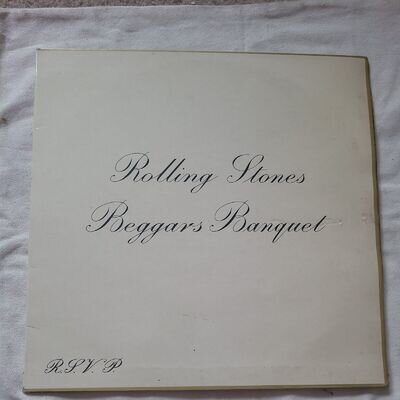 THE ROLLING STONES "BEGGARS BANQUET"LP 1968 SLK 4955 3K/4K VINYL EX/GATEFOLD VG+