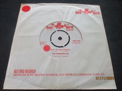 RARE SHANGRI-LAS "OUT IN THE STREETS -THE BOY" 65 UK RED BIRD NORTHERN SOUL EX-