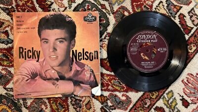 RICKY NELSON 1958 7” Vinyl EP Part 1 London Records RE-P1168 Original Sleeve