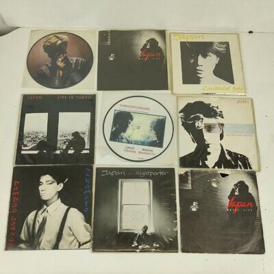 x9 JAPAN DAVID SYLVIAN JOB LOT VINYL 7" PICTURE DISCS RYUCHI SAKAMOTO