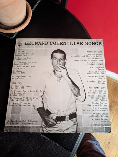 Lenard Cohen Love Songs Vinyl Lp