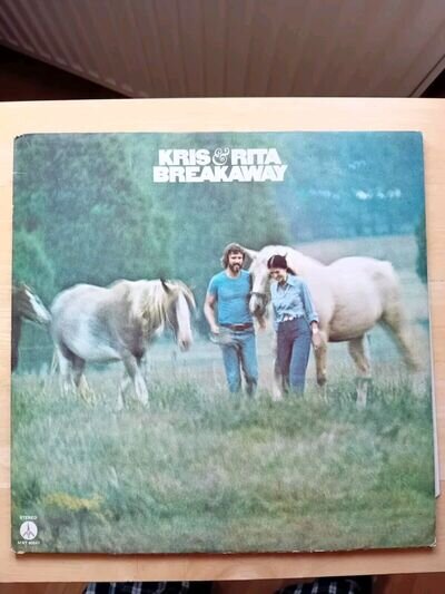 Kris Kristofferson & Rita Coolidge " Breakaway " 12"Vinyl LP Record Iss. 1974.