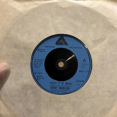 BARRY MANILOW - Could It Be Magic 7” Vinyl 1975 Single Record Arista Vg+