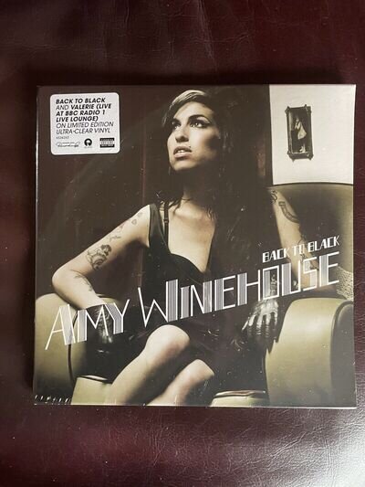 Amy Winehouse Back to Black / Valerie Live 7" Clear Vinyl 2024 Sealed