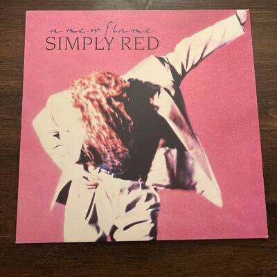 SIMPLY RED-A NEW FLAME, VINYL LP, RECORD, 1989 UK/EUROPE, EX