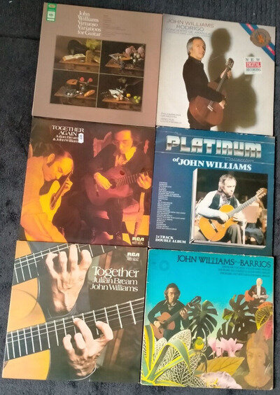 Job Lot 6 JOHN WILLIAMS & JULIAN BREAM CLASSICAL GUITAR VINYL LP's Together etc