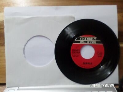 JOHNNY MATHIS " MARIA / MISTY " 7 inch VINYL SINGLE 60s COLUMBIA HALL OF FAME