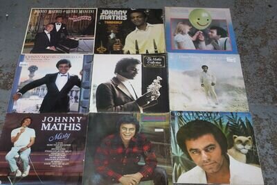 9 X Job Lot Bundle of JOHNNY MATHIS Music 12' Vinyl Records - L31