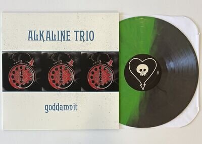 ALKALINE TRIO GODDAMNIT GREEN BROWN HALF/HALF SPLIT VINYL USA LIMITED TO 1000