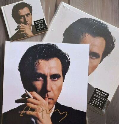 Bryan Ferry Retrospective CD + Black Double Vinyl + Signed 12" Print Bundle