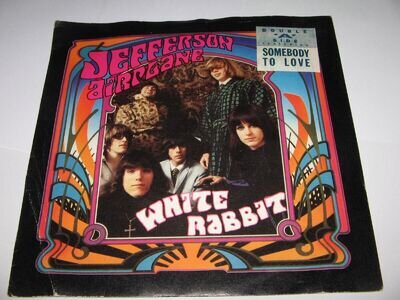 JEFFERSON AIRPLANE WHITE RABBIT / SOMEBODY TO LOVE 45 Picture Sleeve Single 1987