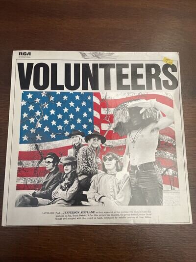 Jefferson Airplane Volunteers Dateline Paz Vinyl LP 1969