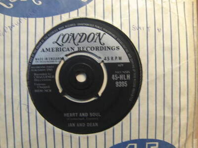 Jan and Dean – Heart and Soul 1961 7” London HLH 9395