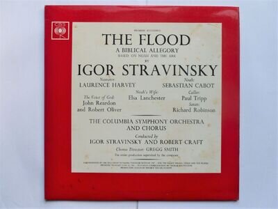 Igor Stravinsky The Flood And Mass LP CBS BRG72093 EX/EX 1962 The Flood And Mass