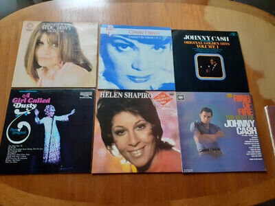 LOT 0F 6 .. 1960'S LP'S ....HELEN SHAPIRO, DUSTY SPRINGFIELD, JOHNNY CASH ...