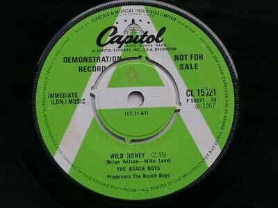 THE BEACH BOYS 1967 UK DEMO WILD HONEY