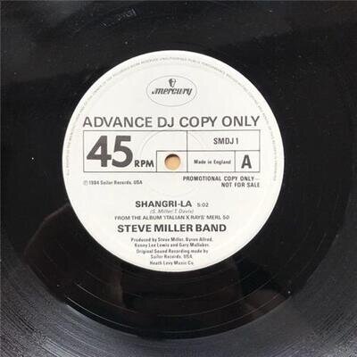 STEVE MILLER BAND SHANGRI-LA 12" 1984 PROMO WITH ITALIAN X-RAYS - light marks on