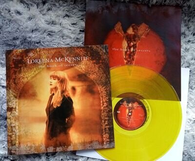 LOREENA McKENNITT The Book Of Secrets ⭐UNIQUE⭐ YELLOW w/ BLACK SPECKS VINYL Folk