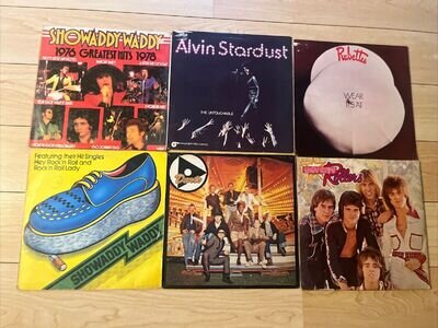 Job Lot 6 x 70’s Rock Vinyl Albums..Rubettes,Darts,Showwaddy,RollersAlvin + used