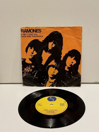 THE RAMONES BABY I LOVE YOU 7" SINGLE