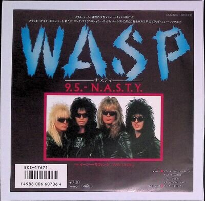 W.A.S.P. - 9.5.-N.A.S.T.Y. / Easy Living Japan 7" Vinyl 1986 Capitol Records